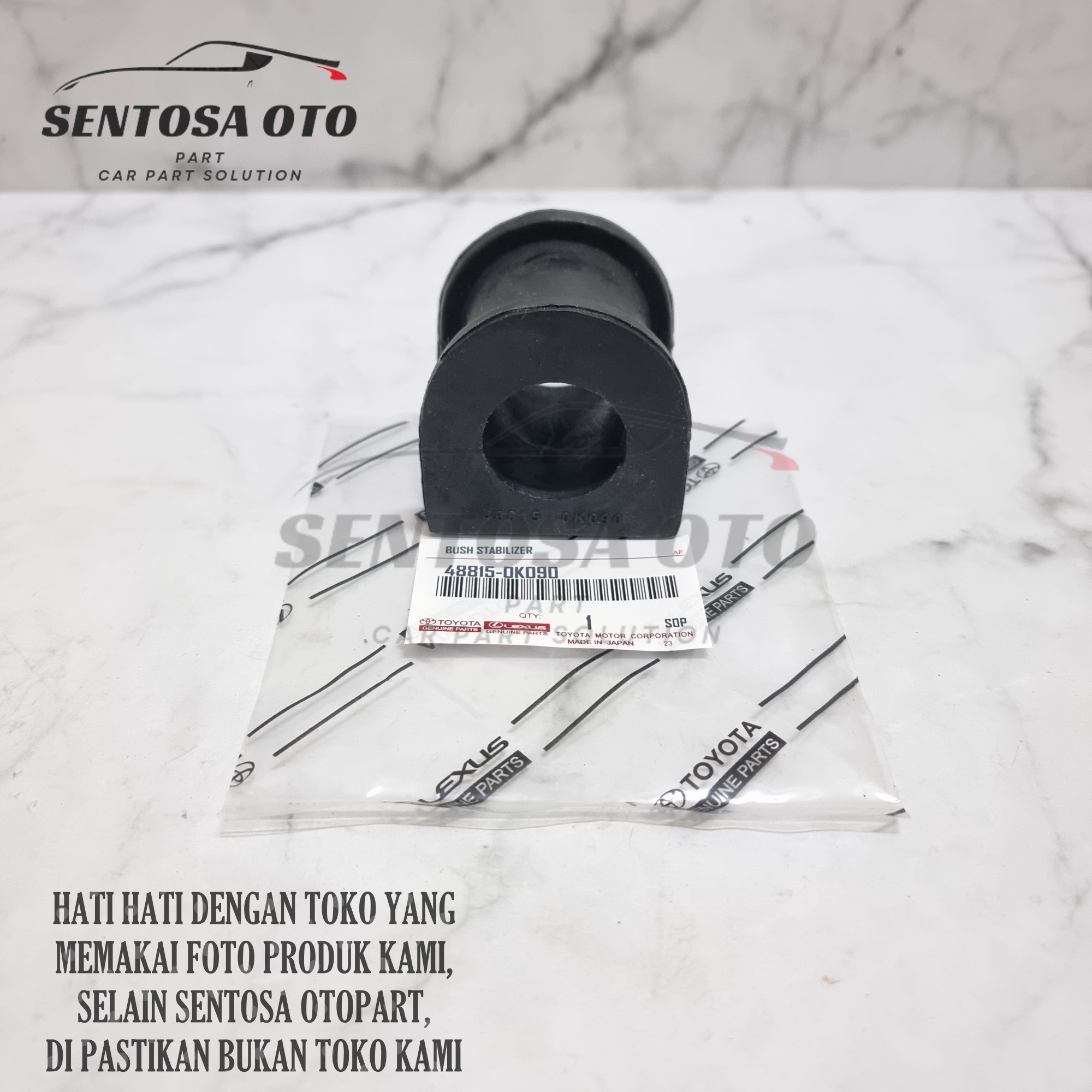 Rubber stabilizer rubber stable front bread Innova reborn Fortuner vrz Hilux Revo p/n 48815-0k090 Harga  16,500 rupiah*Gratis Ongkir