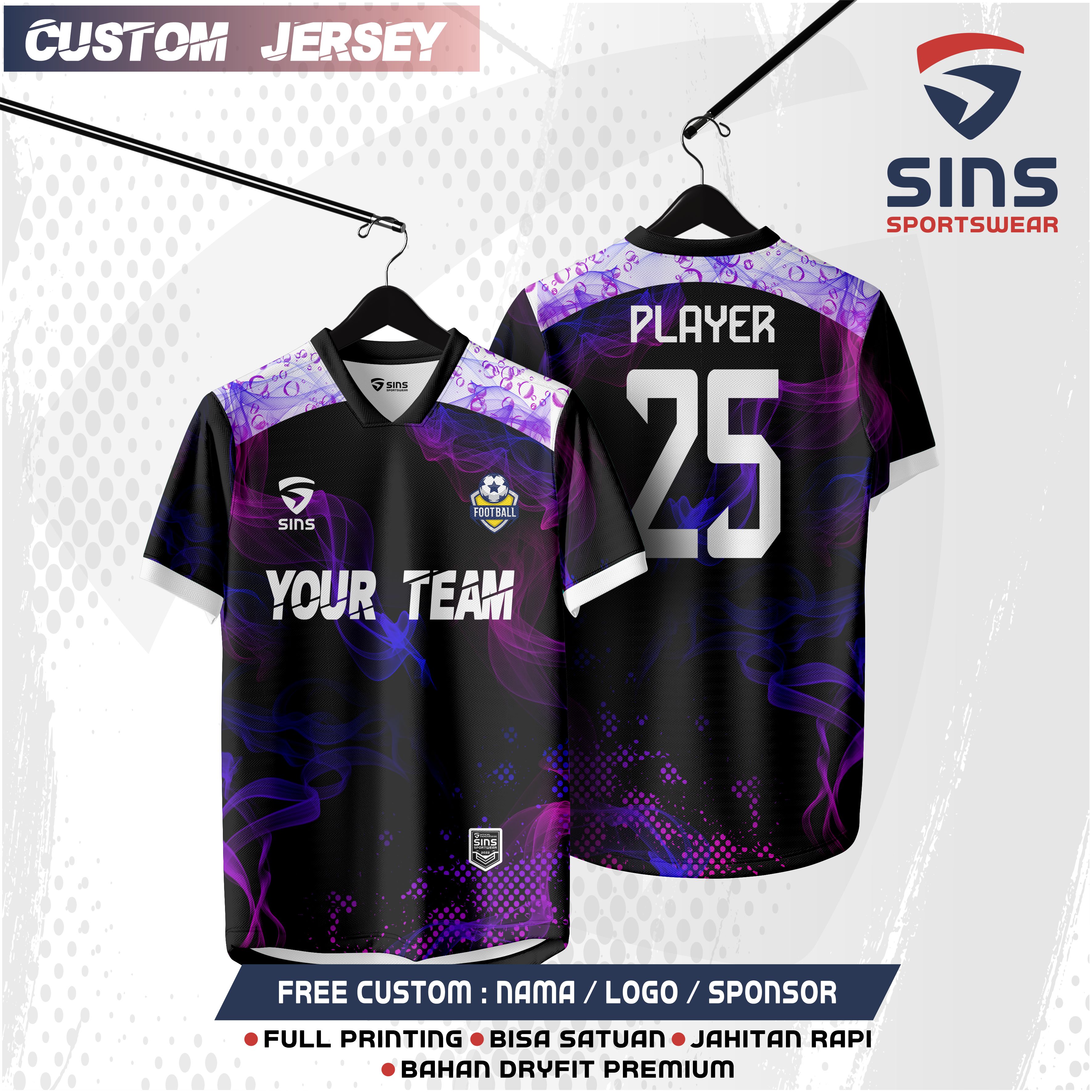 KAOS JERSEY STELAN FUTSAL SEPAKBOLA AK 25 Harga 85,000 rupiah*Gratis Ongkir