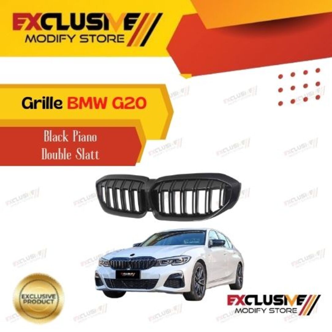 Grille BMW G20 black piano double Slatt Harga 985,000 rupiah*Gratis Ongkir