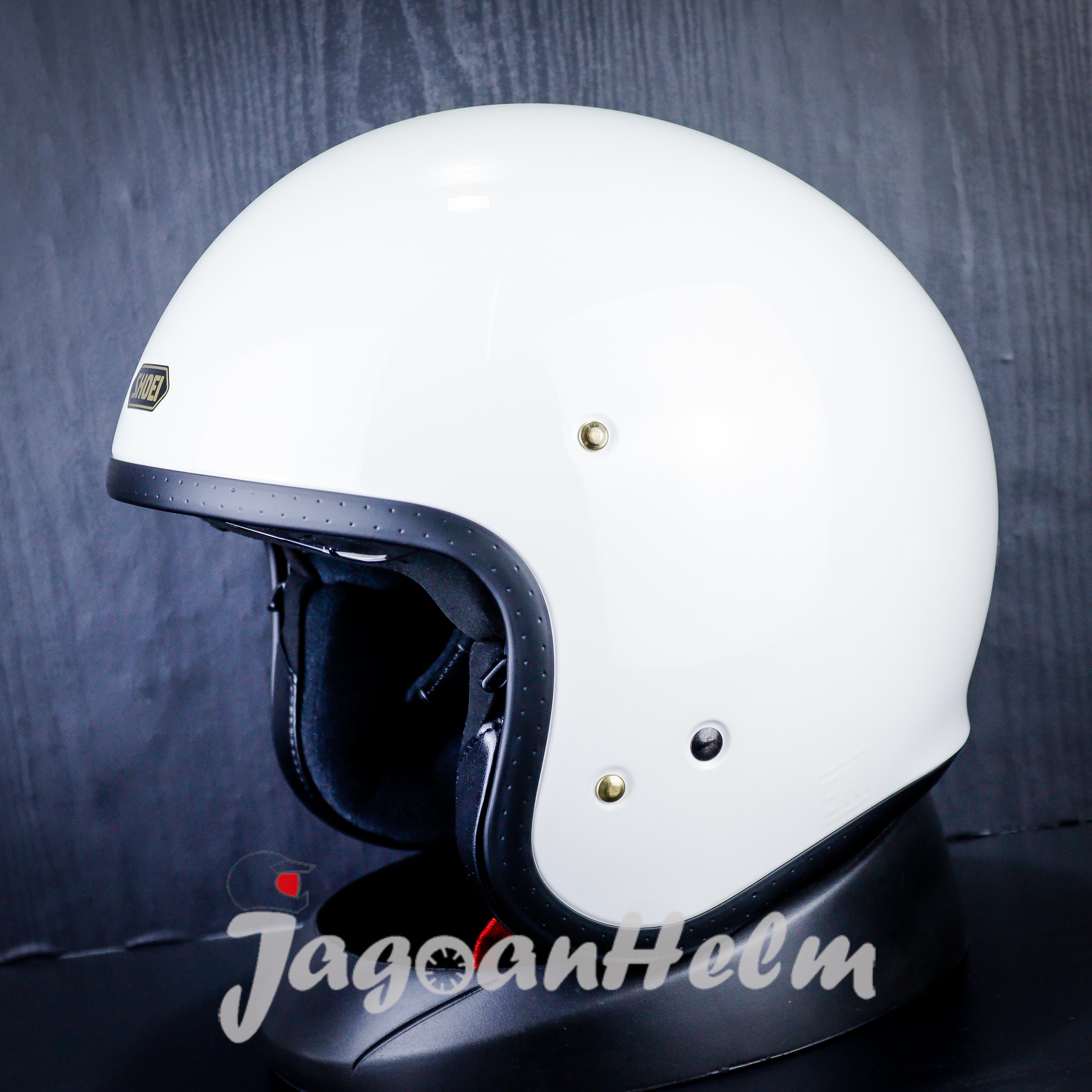 SHOEI HELM JO SOLID | OFF WHITE | J-O RETRO CLASSIC SINGLE VISOR SNI Harga 9,196,000 rupiah*Gratis Ongkir