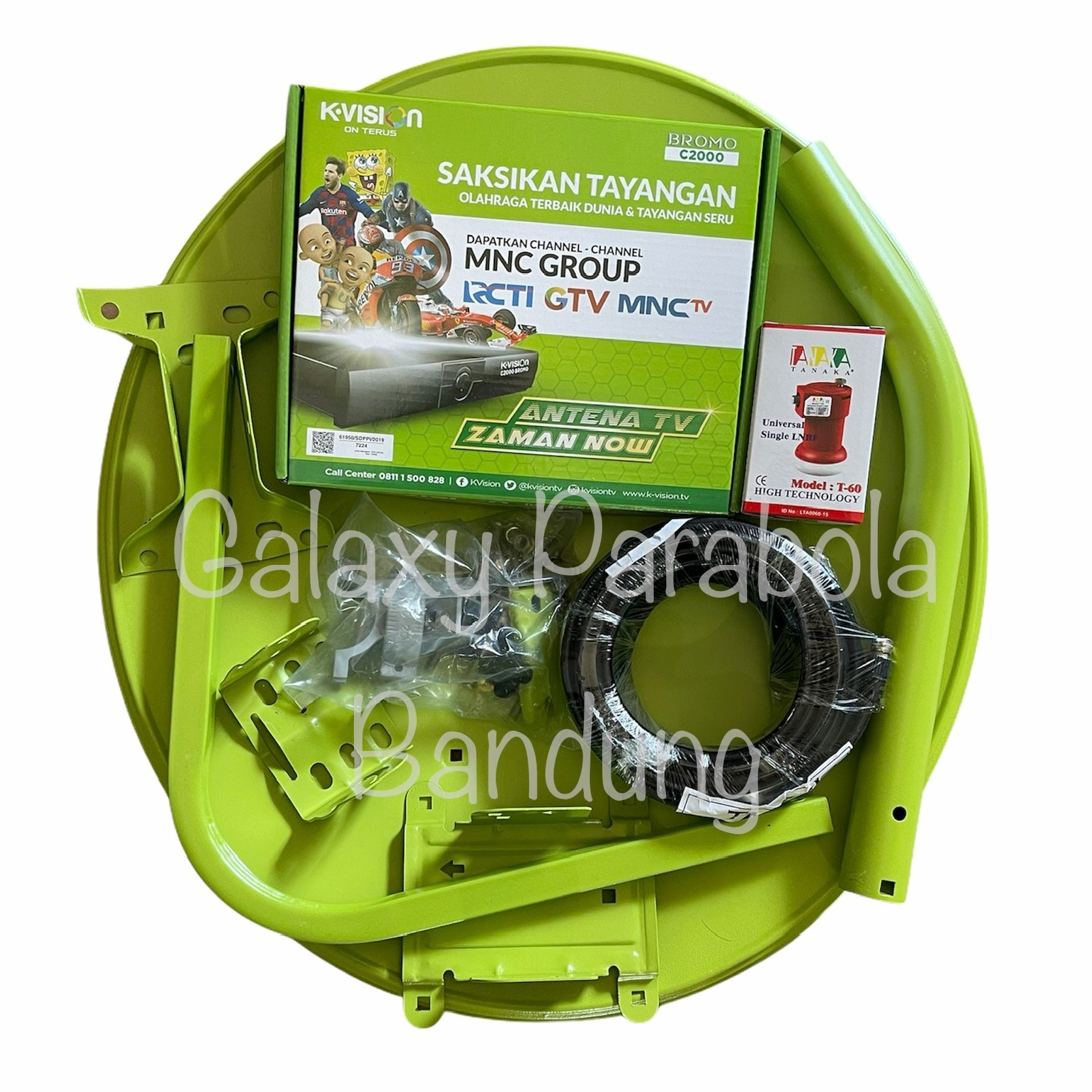 Paket Parabola dish 45 Kvision C2000 komplit K-Vision Bromo Harga 450,000 rupiah*Gratis Ongkir