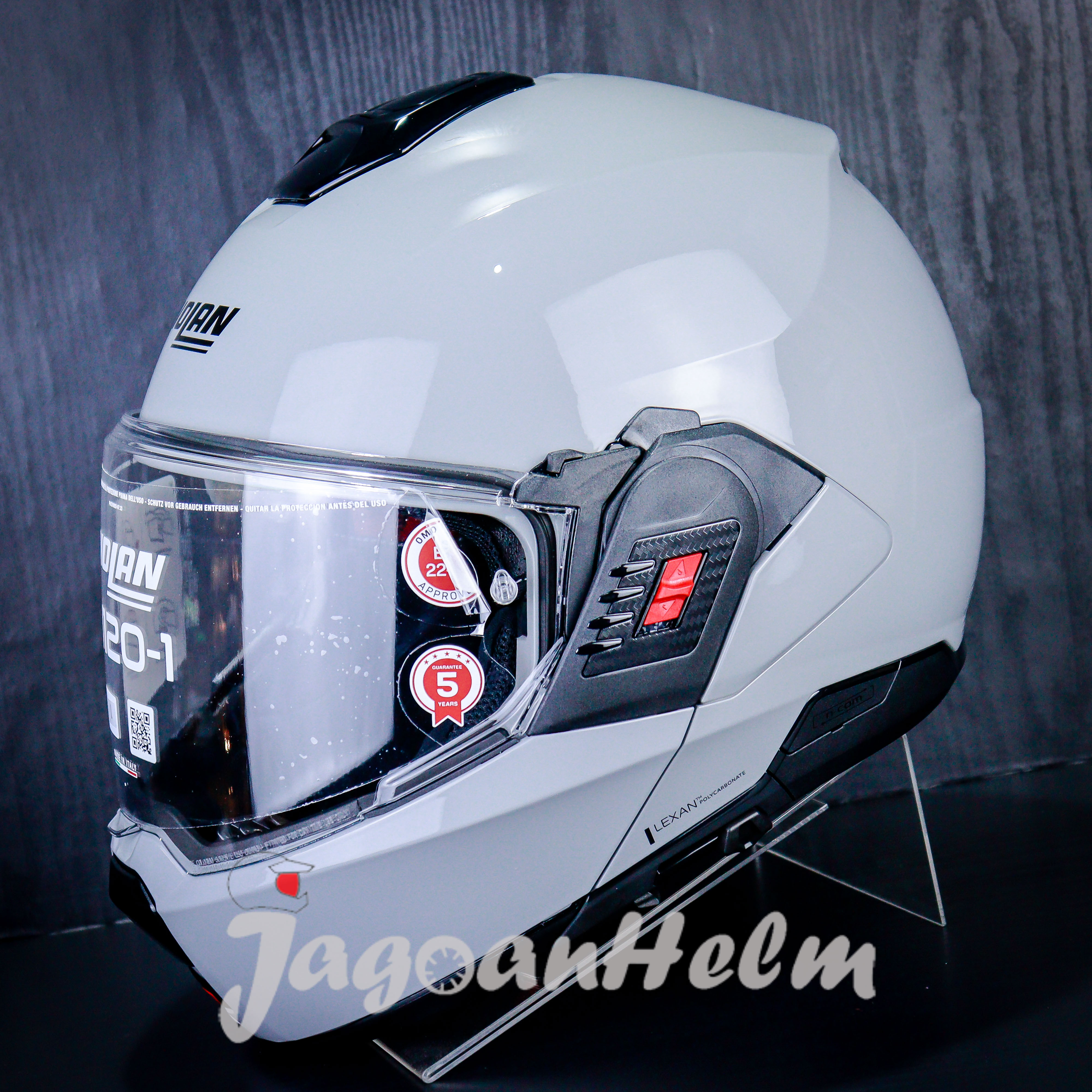 NOLAN HELM N1201 CLASSICO NCOM #303 | GREY | N120-1 MODULAR Harga 7,211,000 rupiah*Gratis Ongkir