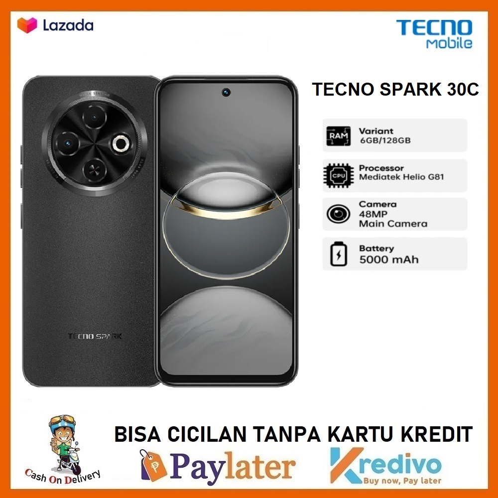 Tecno Spark 30C [6/128Gb] / Spark 20C - Nfc - Can Be Paid in Installments Without a Credit Card (Tecno Official Store, Official Guarantee, Registered Imei) Harga  1,449,000 Ringgit*Penghantaran Percuma