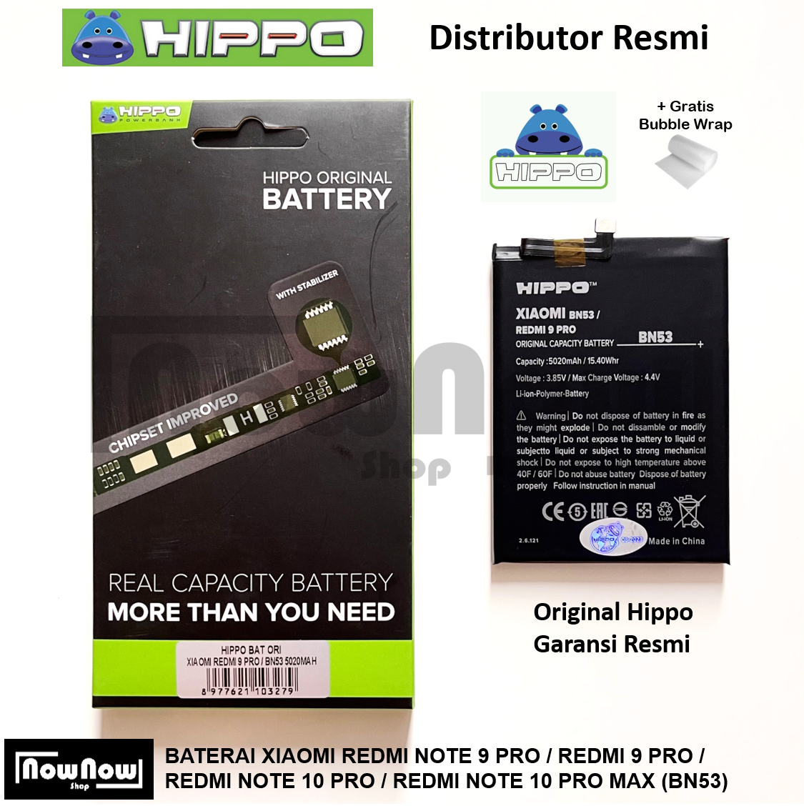 Baterai Hippo Xiaomi Redmi Note Pro Redmi Pro Redmi Note