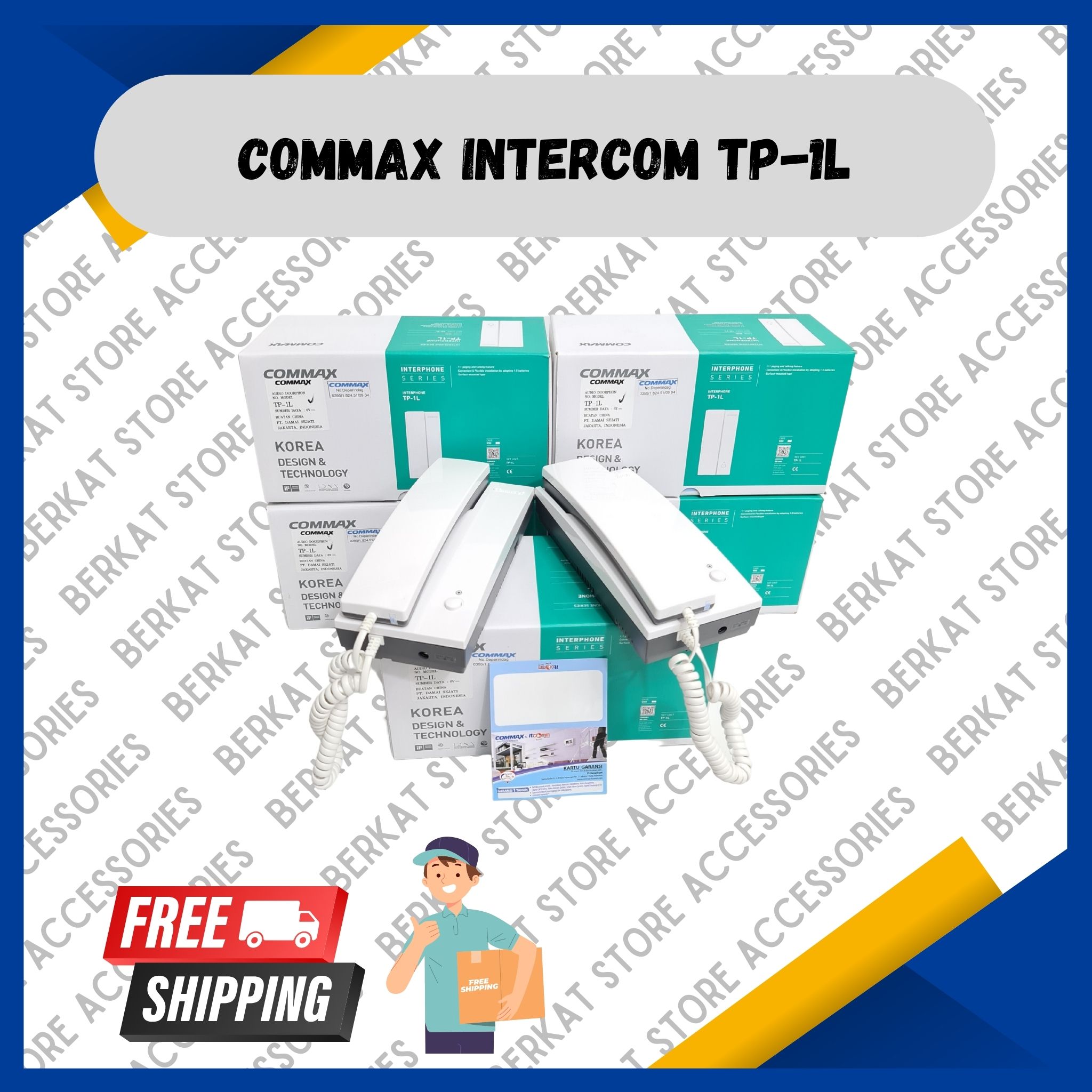Intercom / Interphone Antar ruangan Commax TP-1L Putih Harga 900,000 rupiah*Gratis Ongkir