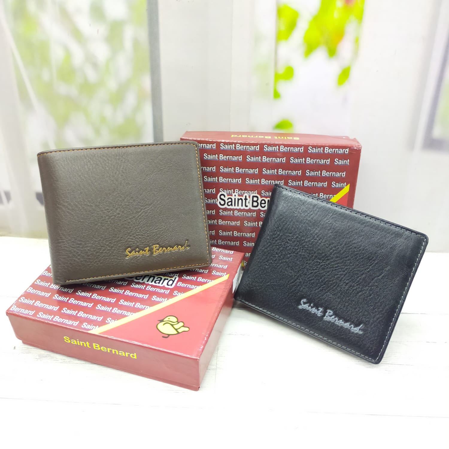 Dompet Kulit Asli Saint Bernard Kulit Jeruk Pria