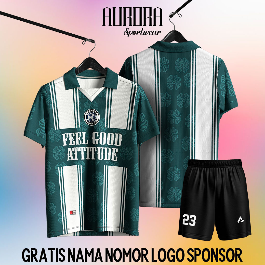 Green Flower Edition] Jersey Futsal Custom Free Nama Nomor Murah
