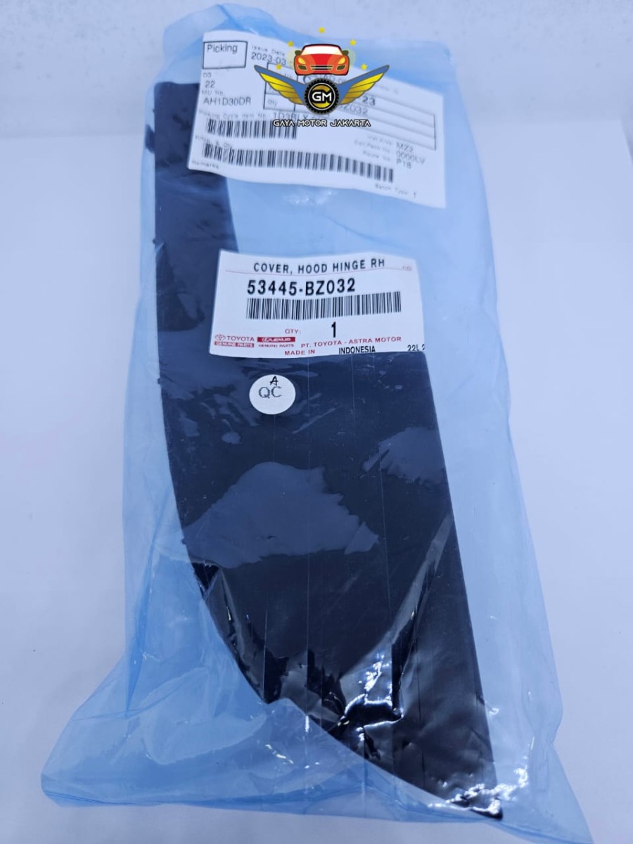 Karet Samping Kap Mesin Kanan Agya-Ayla Original 53445-BZ032 RH Harga 25,000 rupiah*Gratis Ongkir