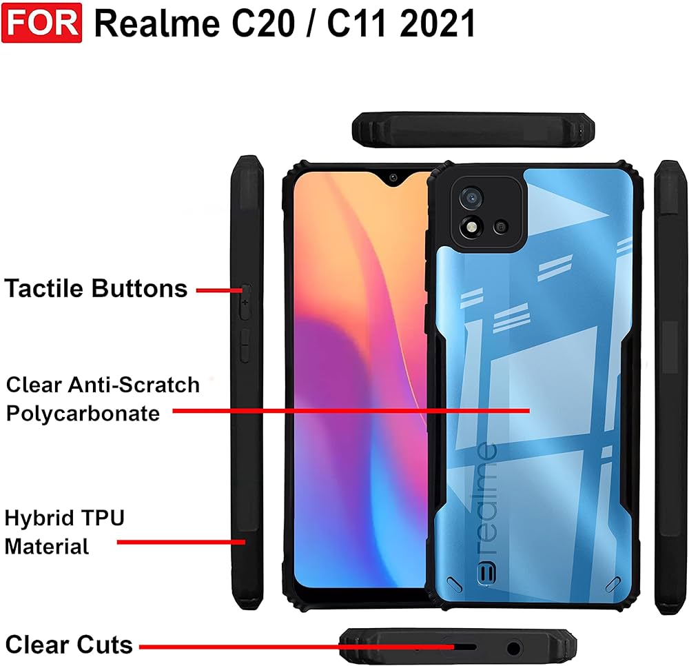 PROMO CASE REALME C20 C11 2021 SOFT CASE ARMOR TRANSPARAN