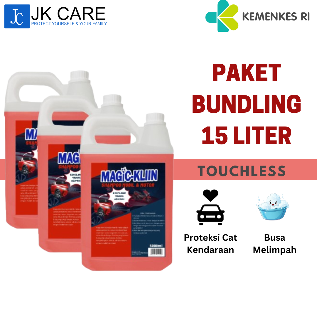 PAKET BUNDLING 15 LITER Shampoo Mobil & Motor Shampoo Kendaraan Touchless Busa Melimpah Harga 204,975 rupiah*Gratis Ongkir