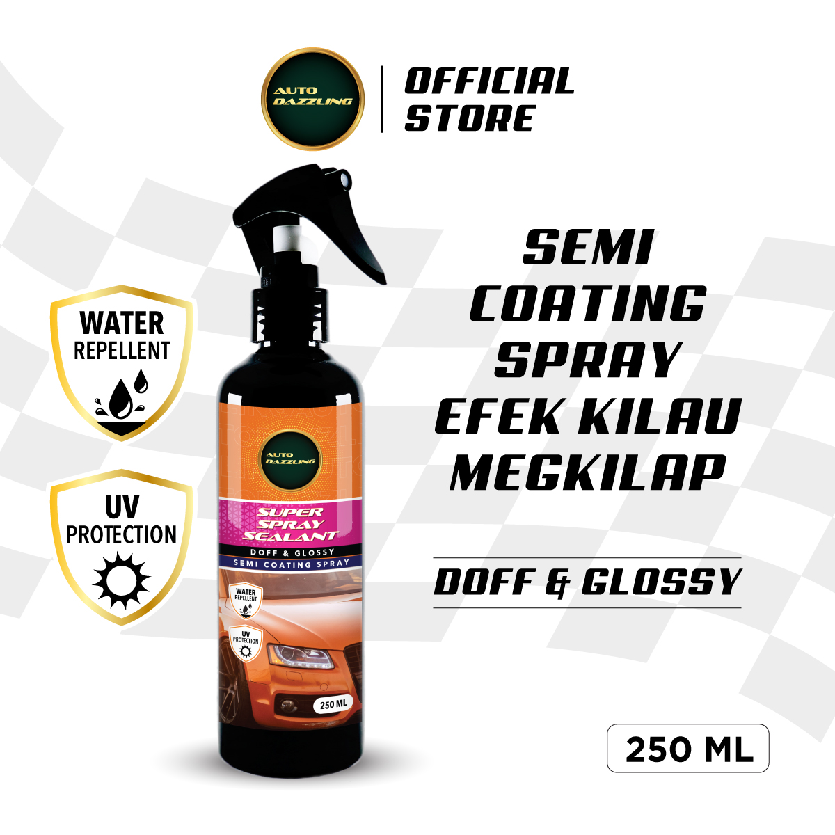SUPER SPRAY SEALANT ULTRA HYDROPHOBIC SEMI NANO COATING PENGKILAP Harga 90,000 rupiah*Gratis Ongkir