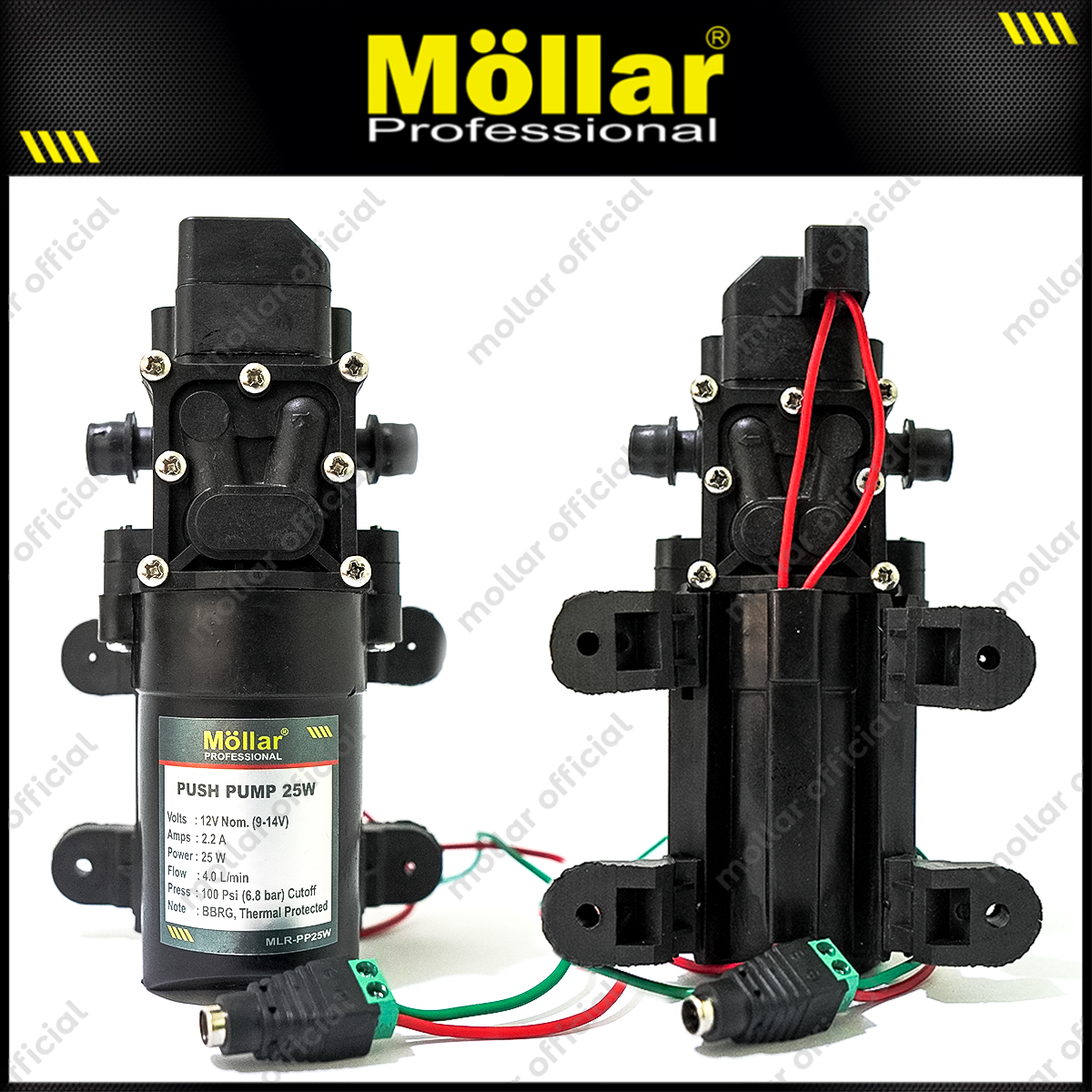 MOLLAR PP25 Pompa Air DC 12 Volt Push Pump 12V 25 Watt Harga 85,000 rupiah*Gratis Ongkir
