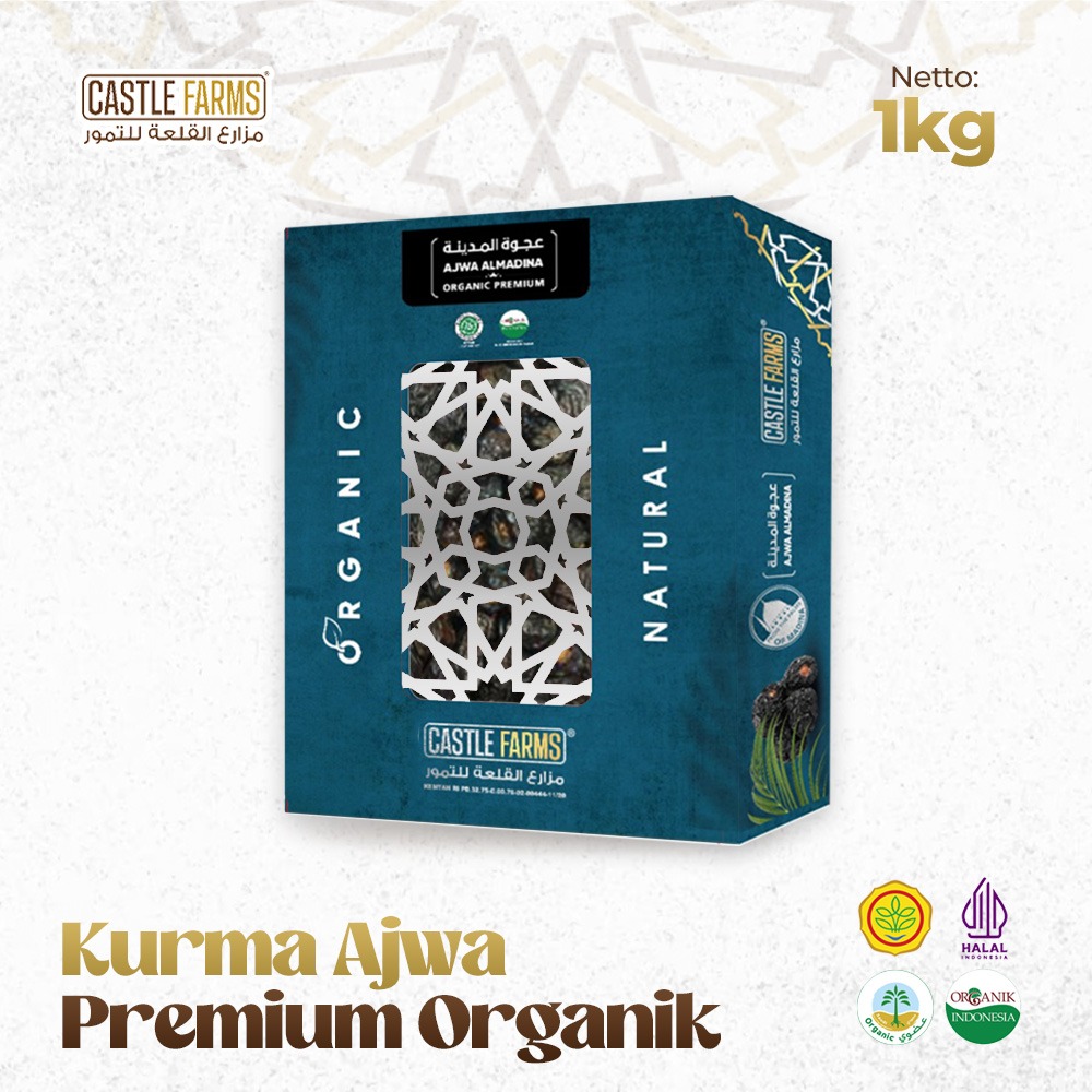 Castle Farms - Kurma Ajwa Organik Premium 1Kg
