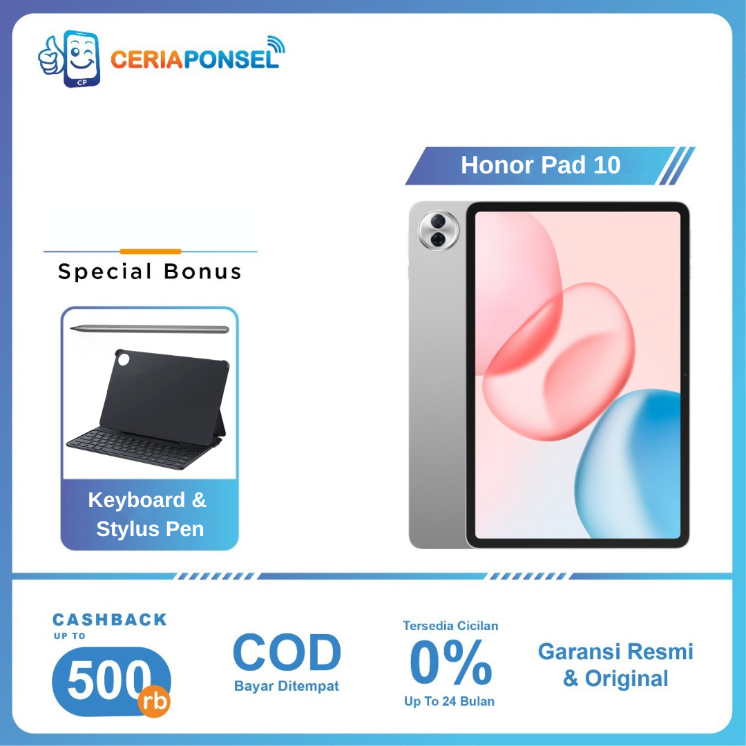 Honor pad 10 WiFi 8/256GB Snapdragon 7 Gen 3 8MP 10100mAh | 1 year honor Indonesia official warranty Harga 5,423,000 rupiah*Gratis Ongkir
