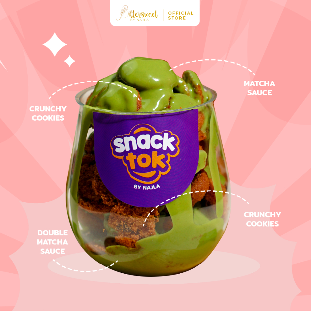Bittersweet BY Najla - Snacktok Full Cookies Matcha Ready Stock