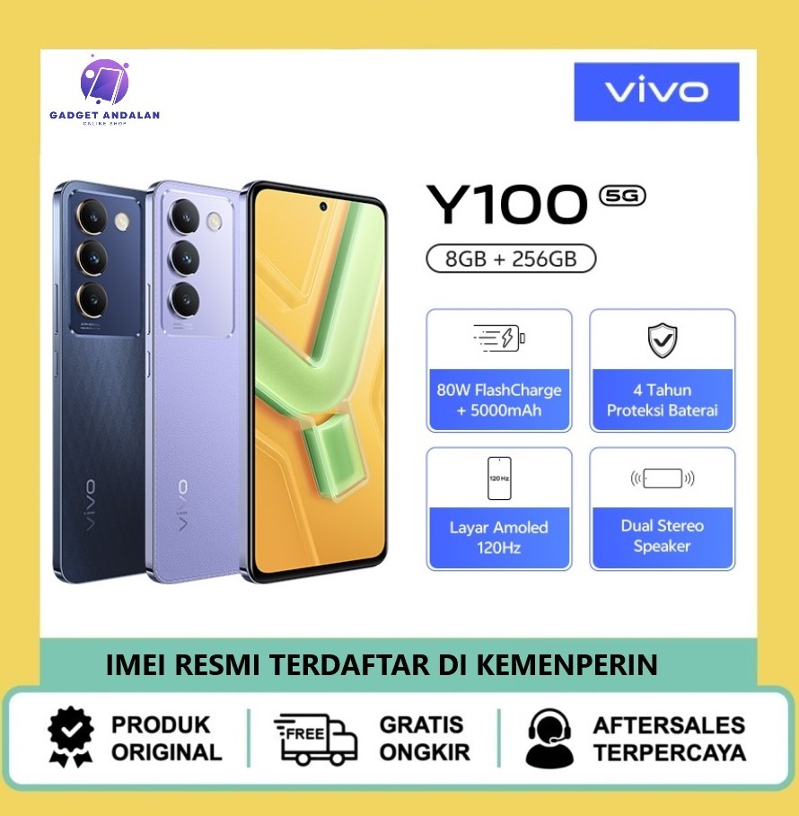 vivo Y100 5G (8/256) 80W FlashCharge + Amoled 120Hz + 50MP Wide Camera Giá 2,401,000 Đồng*Miễn phí vận chuyển