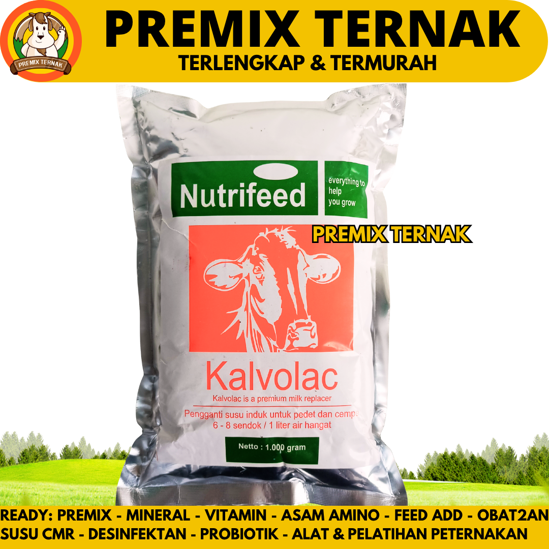 KALVOLAC SUPER 1 KG - Susu Ternak Pengganti Susu Induk Untuk Anak Kambing Cempe Pedet Usia 2 Minggu UP Harga 39,900 rupiah*Gratis Ongkir