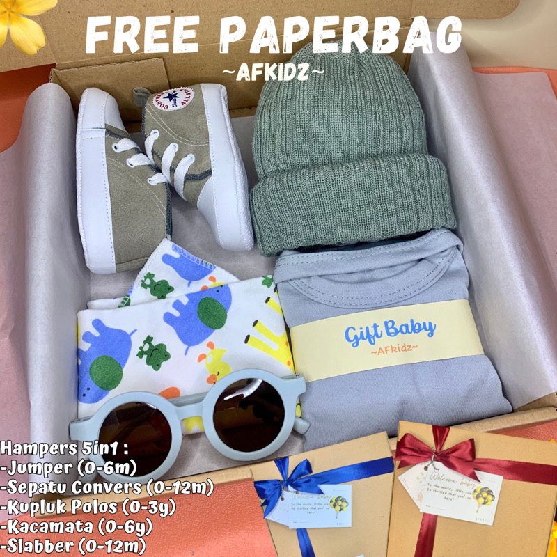 HAMPERS BAYI PREMIUM NEWBORN ISI 5 ITEM