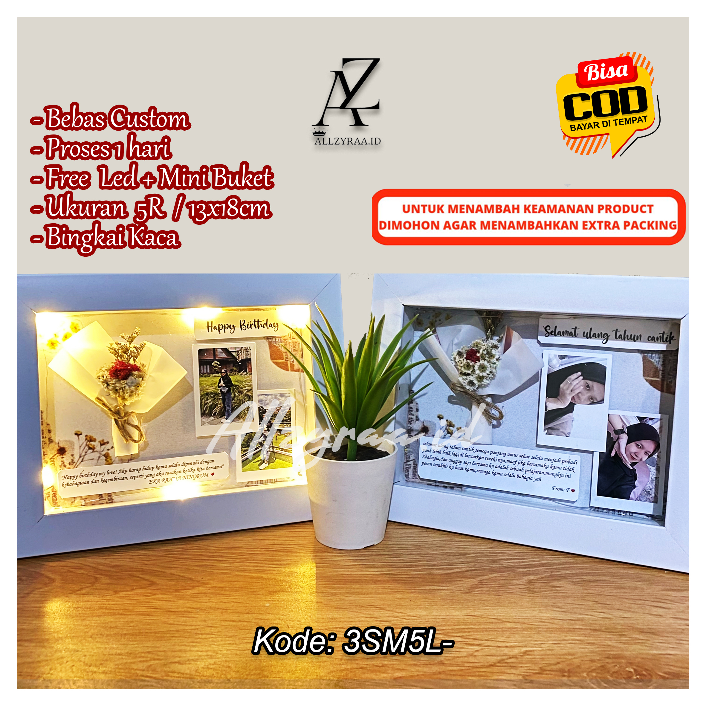 Custom Dried Flower Pop up 5R Taylor / Hadiah ulang tahun, wisuda, Valentine's Anniversary, pernikahan…