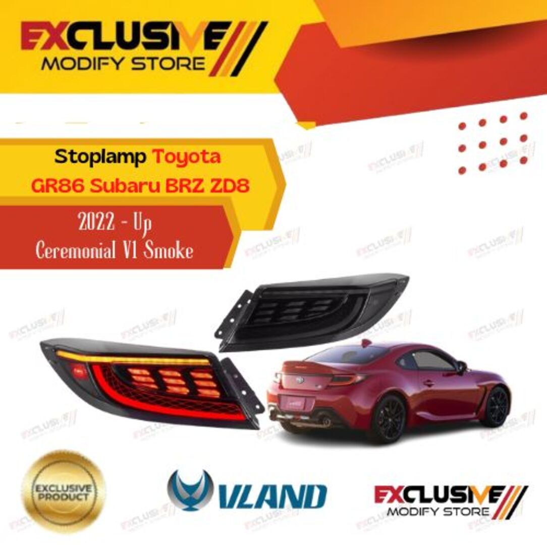 VLAND YZ LAMPU BELAKANG / STOPLAMP TOYOTA 86 GR86 - SUBARU BRZ ZD8 SMOKE V1 CEREMONIAL Harga 10,250,000 rupiah*Gratis Ongkir
