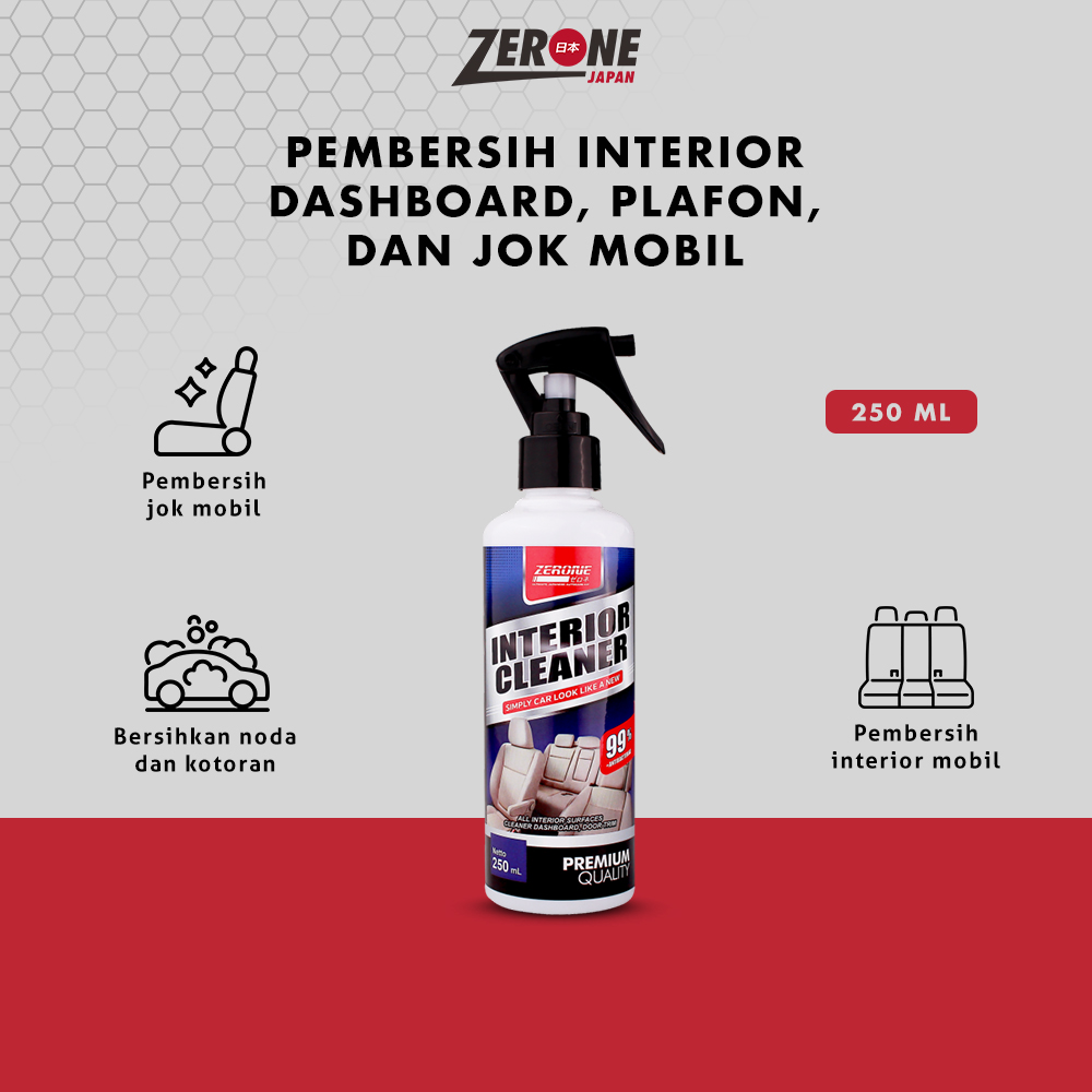 Zerone Interior Cleaner Pembersih Interior Mobil Pembersih Jok Plavon Bahan Kain Bludru Sintetis Harga 153,000 rupiah*Gratis Ongkir