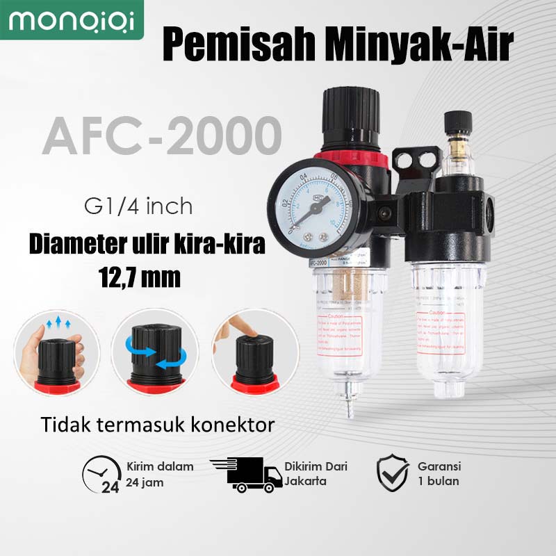AFC-2000 Mini Air Filter Regulator Kompresor AFC 2000 Plus Coupler Filter Control Unit Kompresor Angin double Harga 64,900 rupiah*Gratis Ongkir