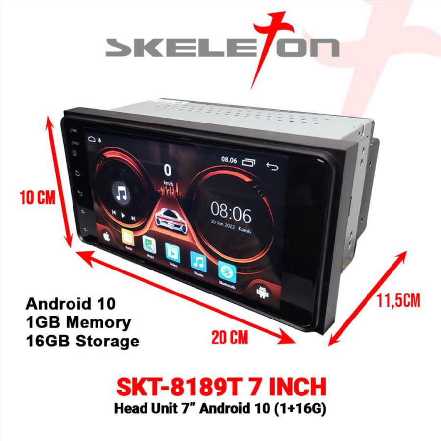 Head Unit Voice Command Android SKT-8189.7 Inch (Plug n Play TOYOTA) Harga 880,000 rupiah*Gratis Ongkir