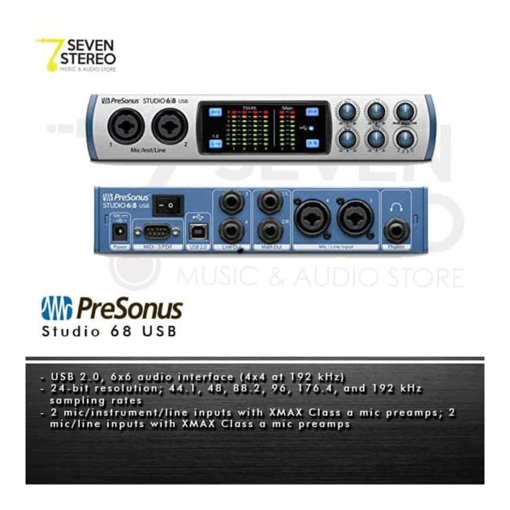 PreSonus Studio 68 6x6 USB Audio Interface - Soundcard | Lazada Indonesia