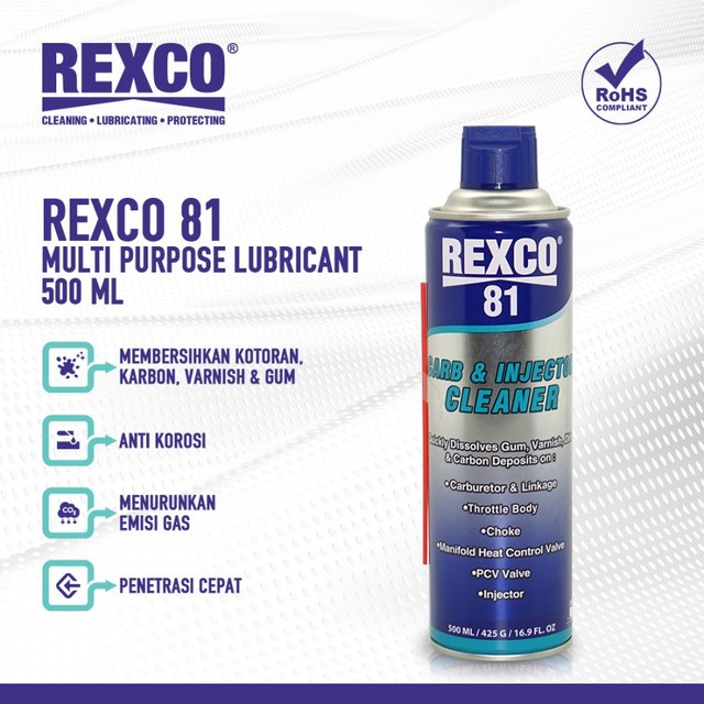 Rexco 81 Pembersih Karburator dan Injektor (Cleaner) 500 Ml Harga 53,992 rupiah*Gratis Ongkir