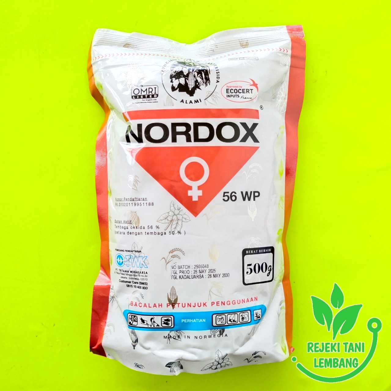 FUNGISIDA BAKTERISIDA NORDOX ISI 500 GR PENGENDALI PENYAKIT BUSUK TANAMAN Harga 119,746 rupiah*Gratis Ongkir