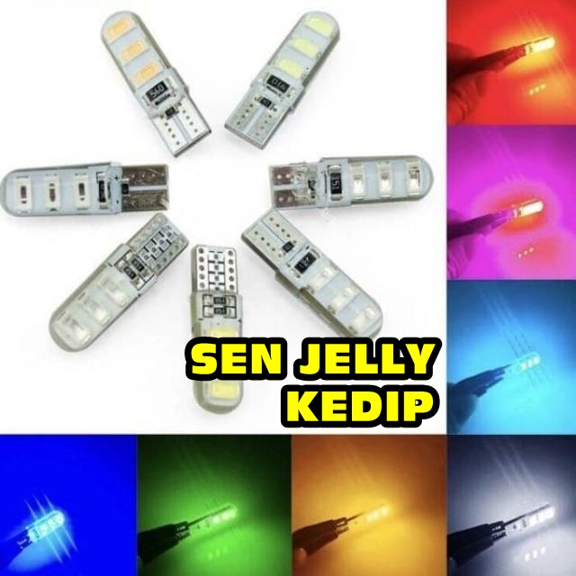 Lampu Sein Jelly Kedip LED T10