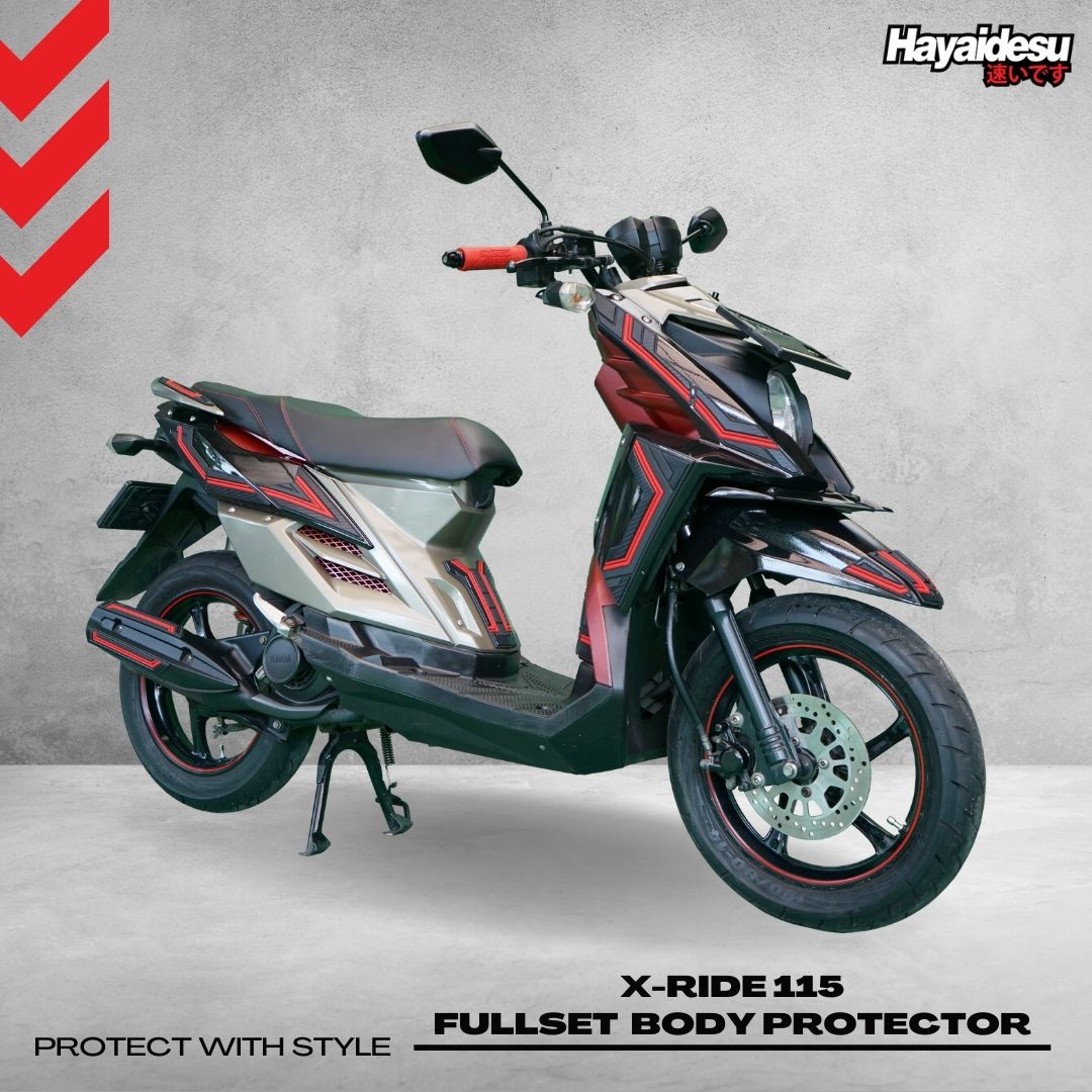 Hayaidesu Body Protector XRIDE 115 Full Set Cover Harga 534,600 rupiah*Gratis Ongkir