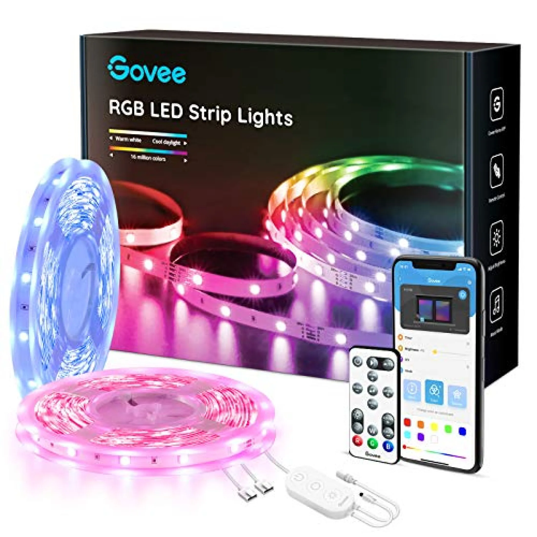 65 6ft Tali Led Lampu Govee Warna Berubah Bluetooth Led Lampu Strip Aplikasi Kontrol Dan Remote Lampu Rgb 64 Adegan Mode Dan Sinkronisasi Musik Led Lampu Untuk Kamar Tidur Kamar Pesta Dapur 3