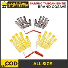 SARUNG TANGAN BINTIK BENANG 5 SAFETY GLOVES POLKADOT GOSAVE SEPASANG