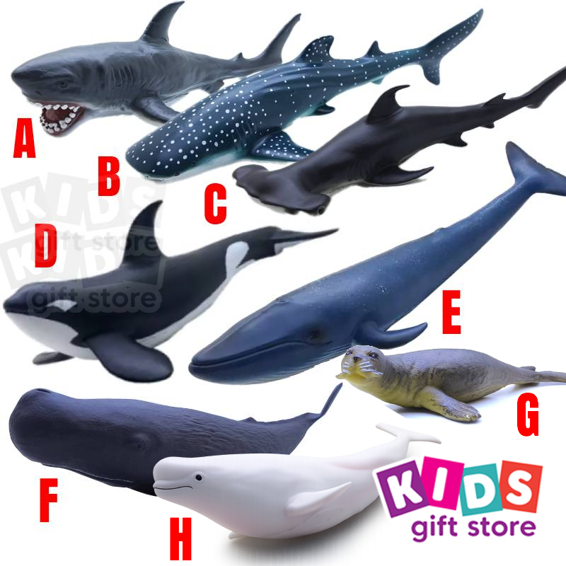 Shark Whale Hammerhead Rubber Figure - Dinosaur Toy