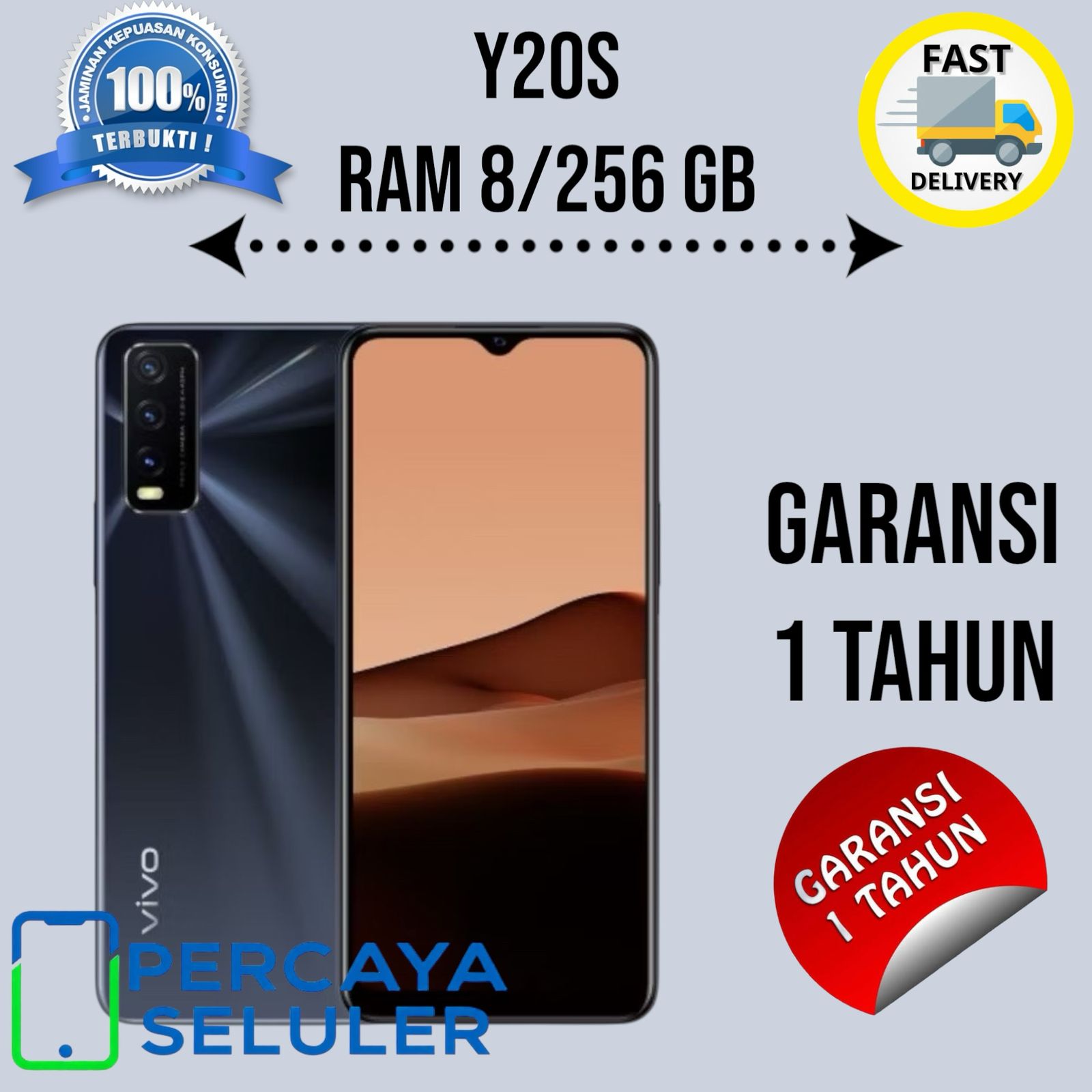 SMARTPHONE Y20S RAM 8/256 GB GARANSI 1 TAHUN GRESS SEGEL DAN BARU Harga  799,901 Ringgit*Penghantaran Percuma