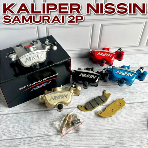 Samurai Nissin Brake Caliper 2 Piston Left Front Disc Universal Plus Full Copper Pads Strong Precision Plug and Play for Honda Beat Vario Scoopy Harga 165,000 rupiah*Gratis Ongkir