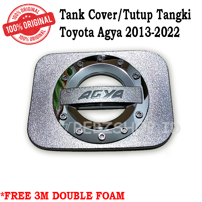 Tank Cover Tutup Tangki Bensin Mobil Toyota Agya 2013-2022 Model Chrome Kualitas Terbaik | High Quality Giá 29,999 Đồng*Miễn phí vận chuyển