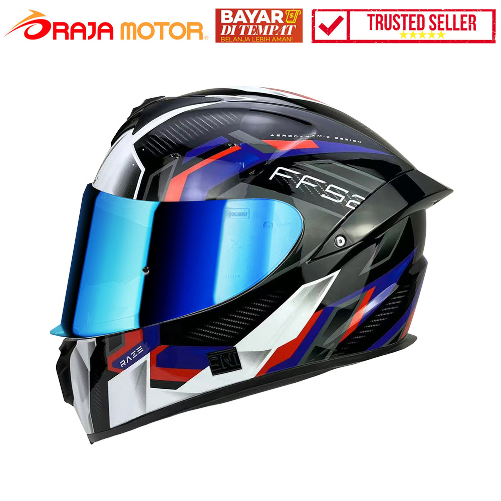 SNAIL Helm Full Face FFS2 Raze Blue DD Ring - Visor Blue - RAJA MOTOR Jual Aksesoris Variasi Sepeda Motor - PROMO GAJIAN SALE DISKON BIRTHDAY RAMADAN- Gratis Ongkos Kirim Harga 1,175,000 rupiah*Gratis Ongkir