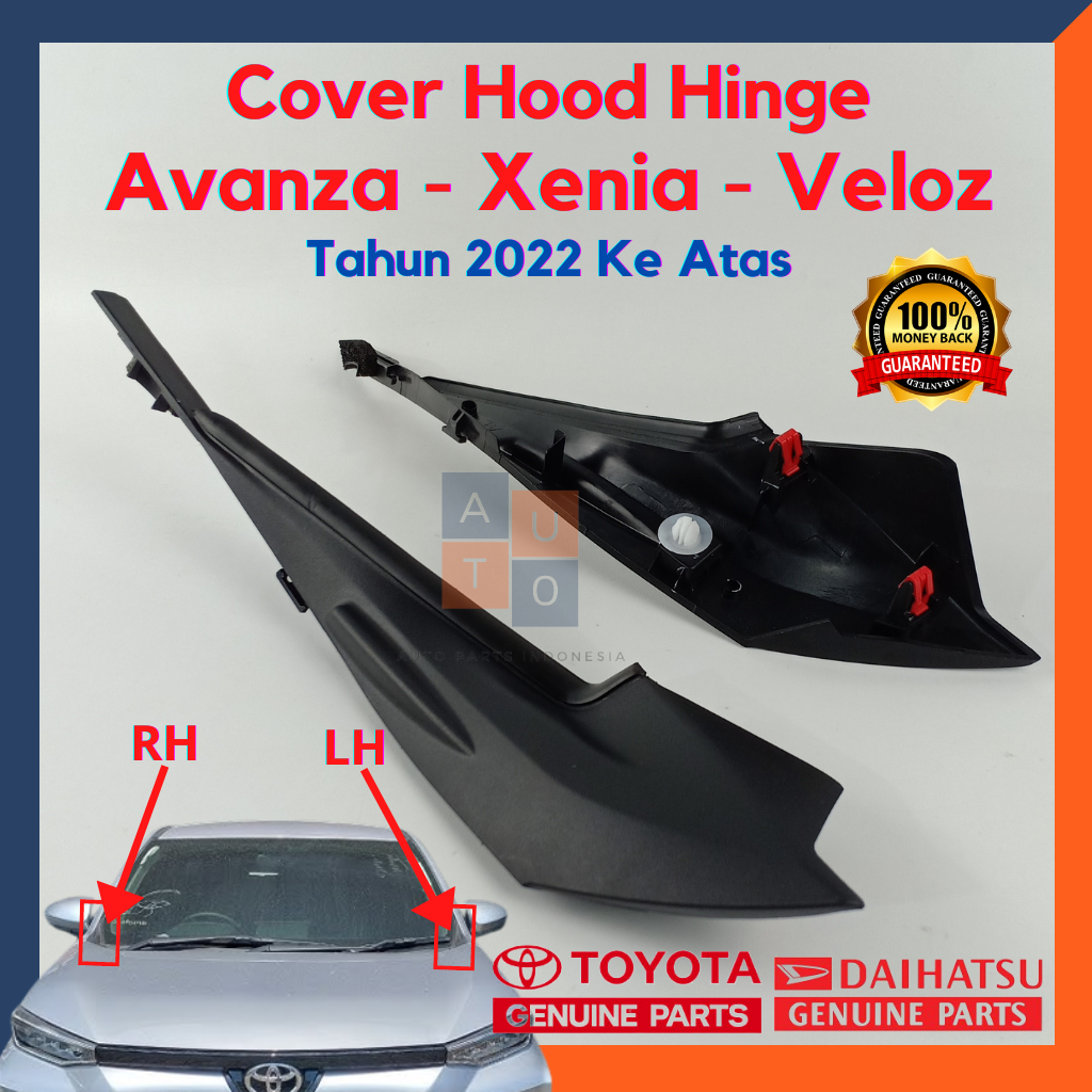 Cover Hood Avanza Xenia Veloz 2022 Ke Atas / Cover Hood Hinge Avanza Xenia Veloz 2022 Original Harga 65,000 rupiah*Gratis Ongkir