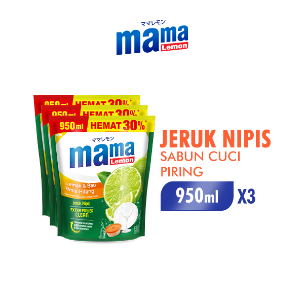 [Paket isi 3] Mama Lemon Jeruk Nipis 950ml - Merek mama Harga 33,000 rupiah*Gratis Ongkir