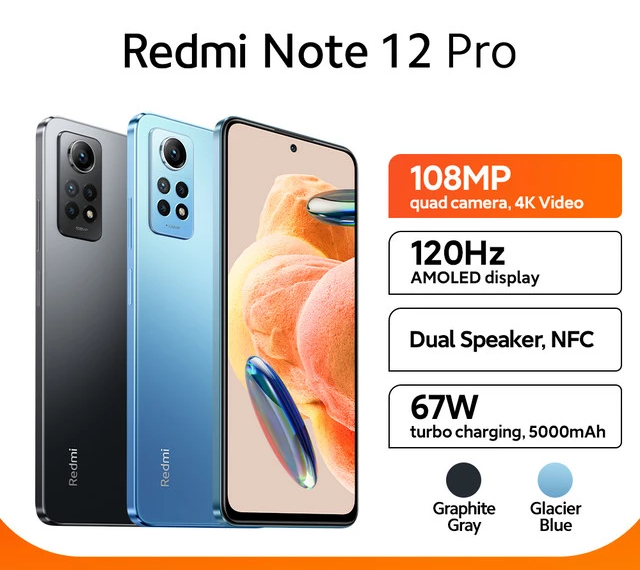 REDMI NOTE 12 PRO RAM 8/256 GB GARANSI RESMI BISA KREDIVO / PAYLATER Harga 3,995,000 rupiah*Gratis Ongkir