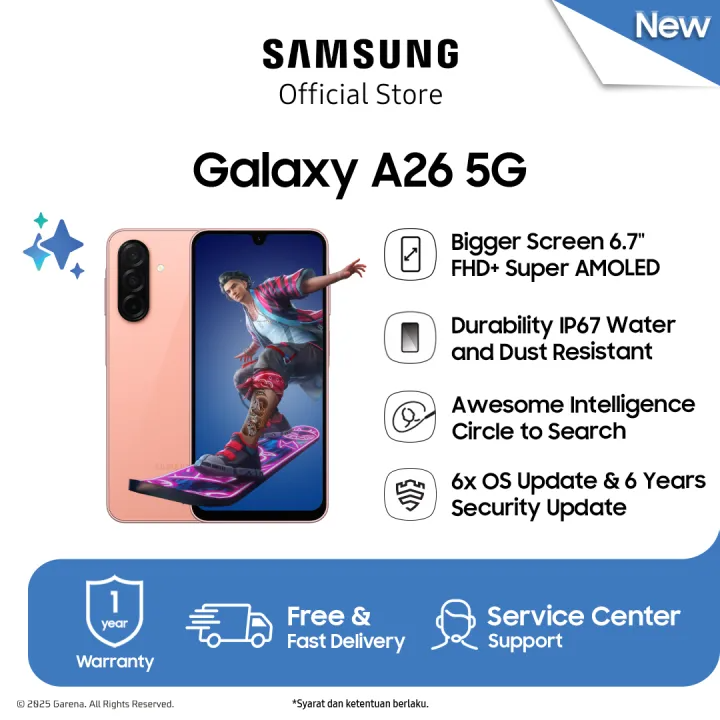 Samsung Galaxy A26 5G ALL NRM - 8GB/128GB Harga 3,398,000 rupiah*Gratis Ongkir