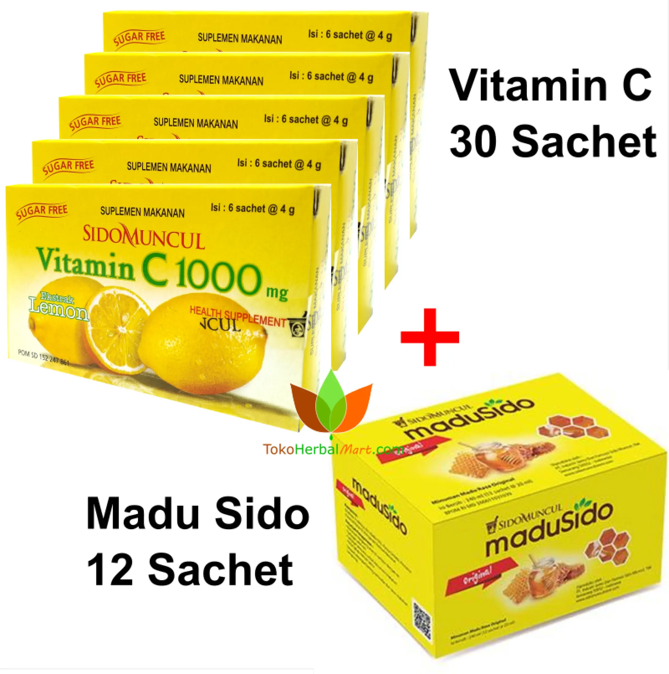 Paket Hemat Vitamin C 1000mg Sidomuncul 30 Sachet Madu Sido 12 Sachet Vitamin C Suplemen Daya Tahan Tubuh Anak Dewasa Vit C 1000 Mg Obat Pitamin Fitamin Imunitas Imun Sido Muncul Lazada Indonesia