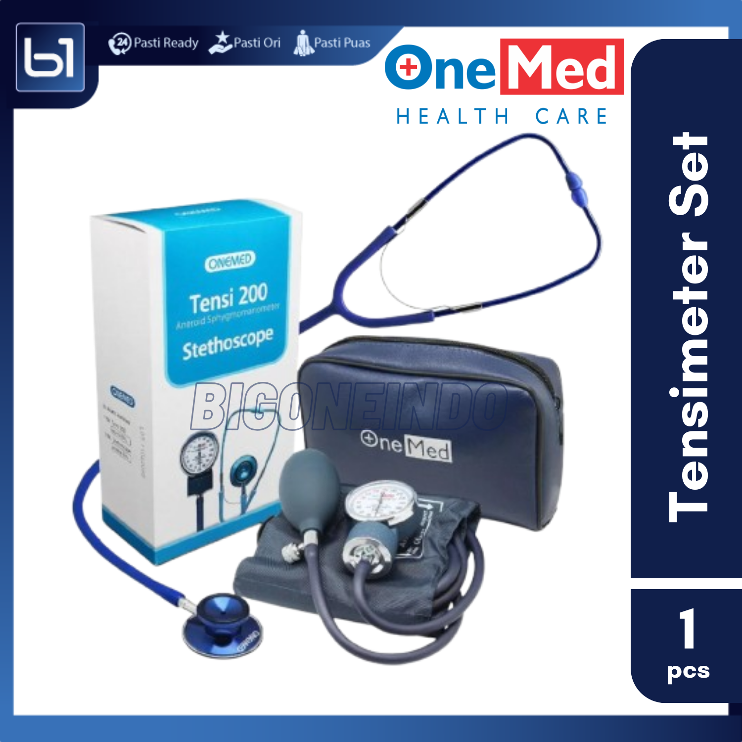 Tensi 200 Aneroid Onemed, Tensimeter Jarum Manual Alat Bantu Medis, Alat Ukur Tekanan Darah