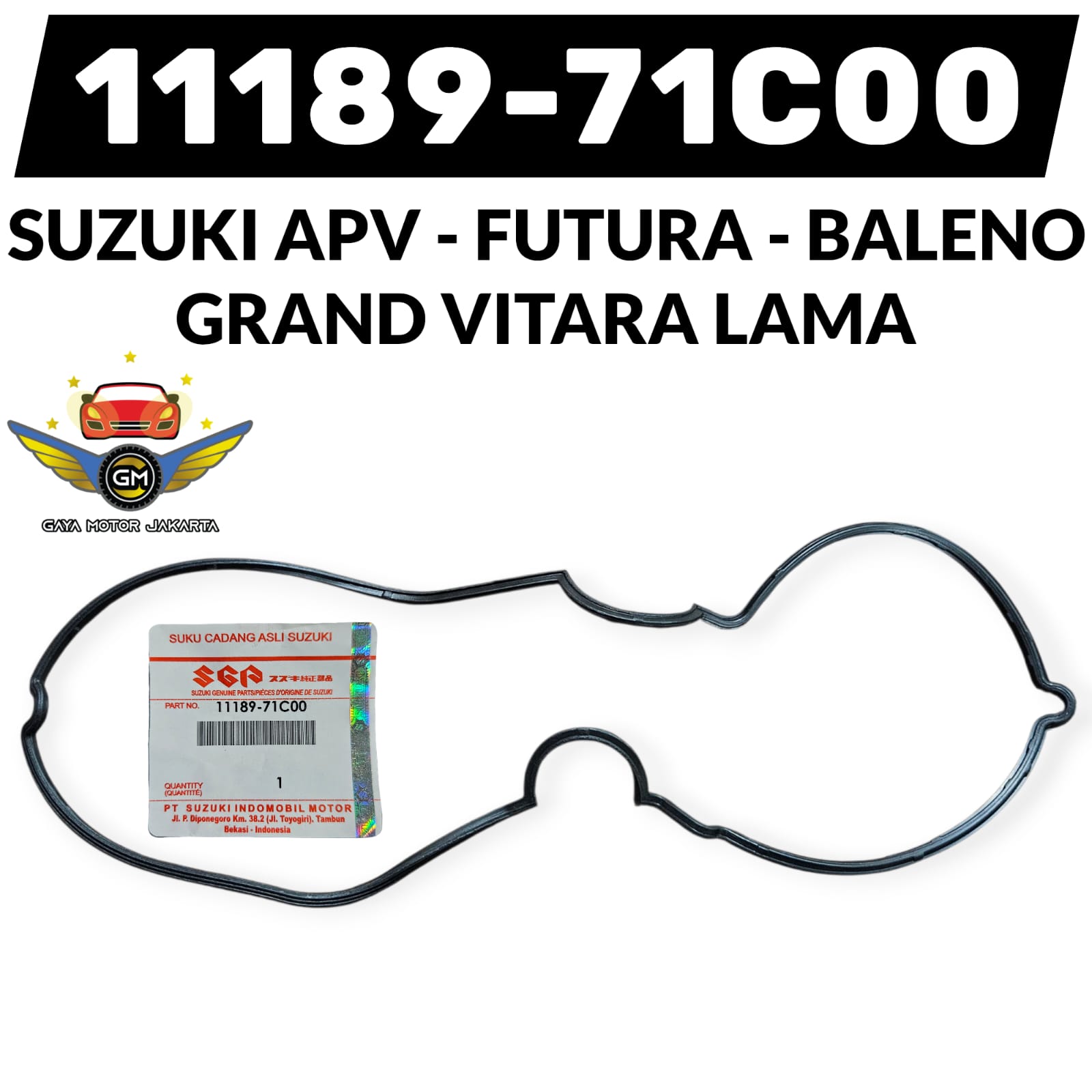 Suzuki APV valve cap gasket-Baleno-Futura injection-Grand Vitara-Swift-carry 11189-71c00 Harga 27,000 rupiah*Gratis Ongkir