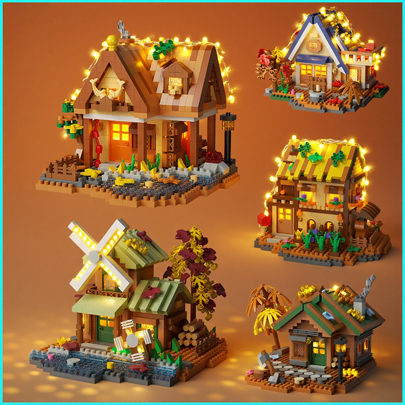 (Free Lights) Tree House Bricks Tree House Bricks 1 Box for Girls hadiah