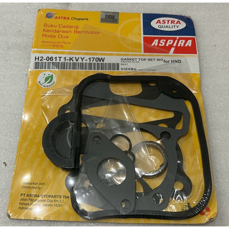 Packing Gasket Top Set Motor BeAT Scoopy Vario Aspira Astra Harga 75,614 rupiah*Gratis Ongkir