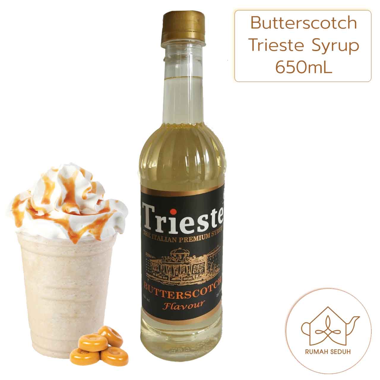650mL Sirup Butterscotch Trieste - Butter Scotch Italian Syrup - Harry Potter Butter Beer Syrup