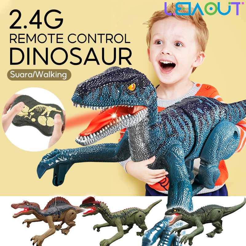 Leiao Ut【 🔥 Ready Stock 🔥 】Remote Control Dinosaur Toy Laser Tracking Remote Control Dinosaur Toys for…